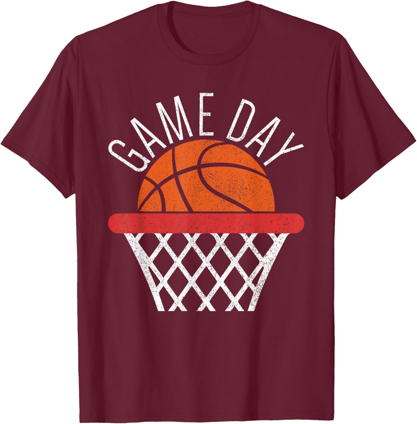 Game Day Basketball Lover Basketball Player Funny Basketball T-Shirt - T-Shirt | Maroon