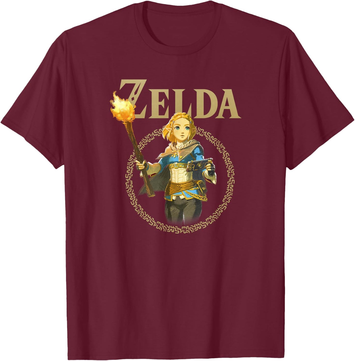 The Legend of Zelda Tears of The Kingdom Zelda Portrait T-Shirt - T-Shirt | Maroon