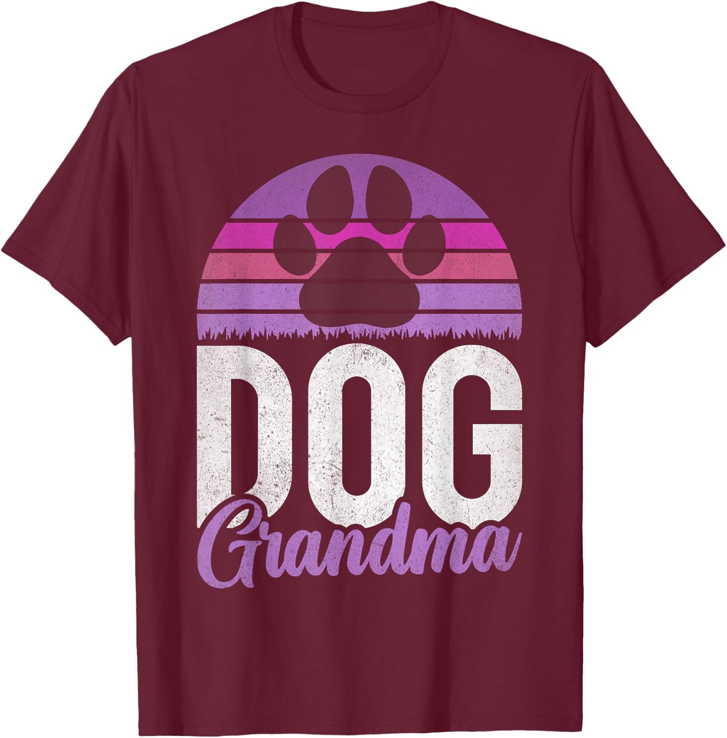 Dog Grandma Men Women T-Shirt - T-Shirt | Maroon