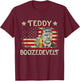 Teddy Boozedevelt Funny Beer Drinking US President T-Shirt - T-Shirt | Maroon