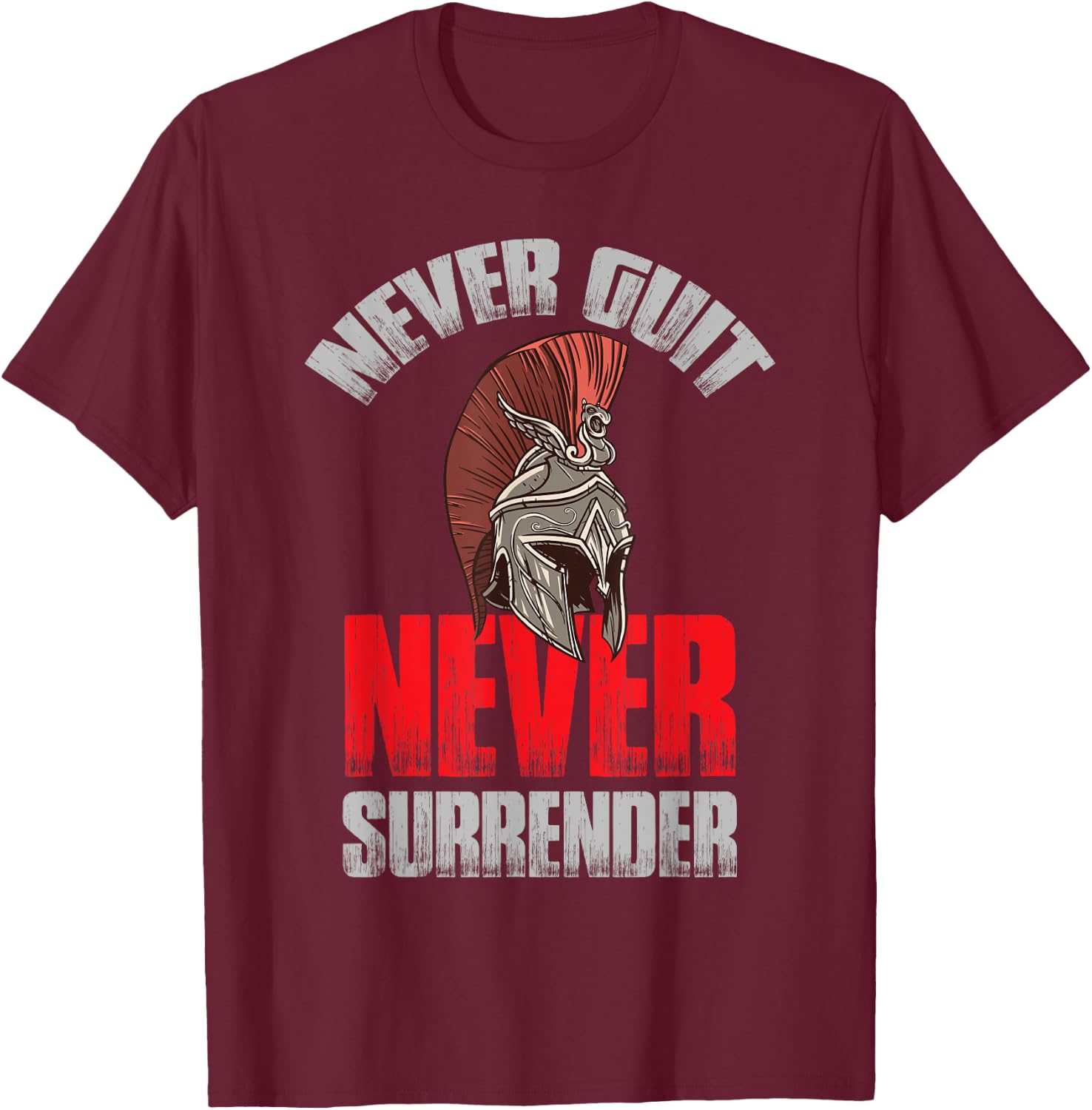 Spartan Helmet Ancient Greece Warrior Gladiator T-Shirt - T-Shirt | Maroon
