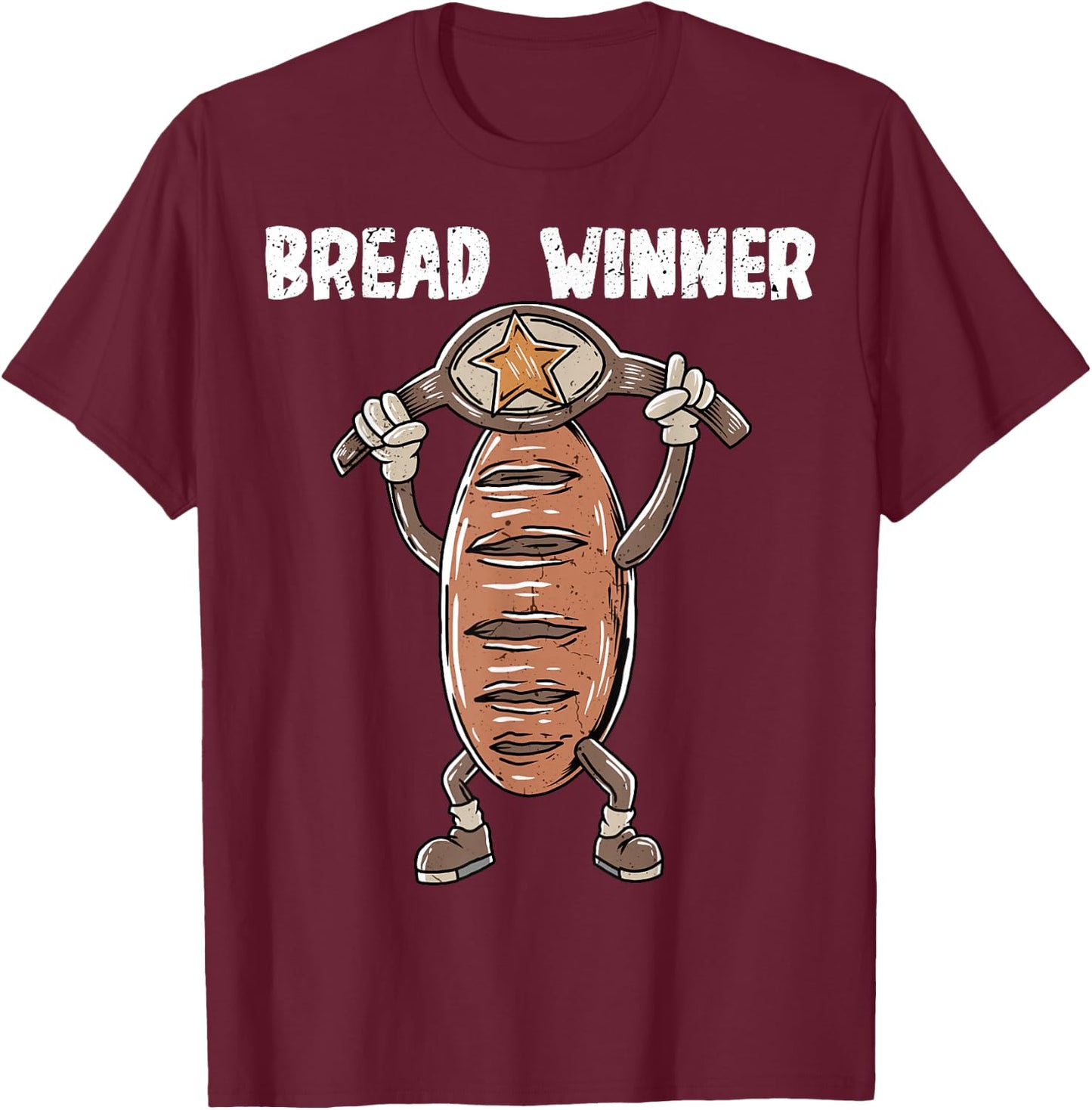 Baker Bread Winner Bread Baking T-Shirt - T-Shirt | Maroon