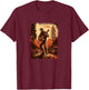 Bigfoot Sasquatch Cool Yeti Country Music Rodeo Guitar T-Shirt - T-Shirt | Maroon
