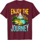 Camping Tent Enjoy the journey T-Shirt - T-Shirt | Maroon