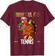 Thanksgiving Turkey Thankful For Tennis T-Shirt - T-Shirt | Maroon