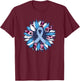 Blue Sunflower Diabetes Awareness Men Women Warrior T-Shirt - T-Shirt | Maroon