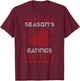 Season's Eatings Funny Zombie Ugly Christmas T-Shirt - T-Shirt | Maroon