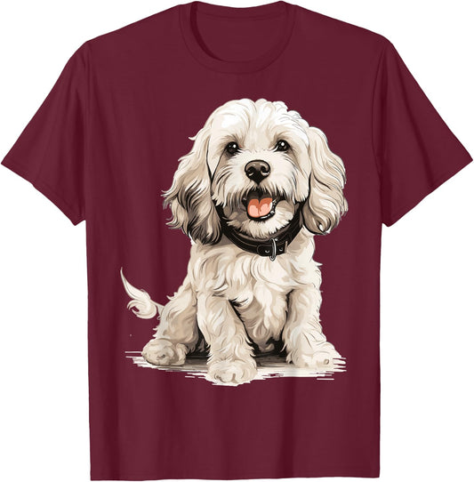 Cockapoo Dog Breed Pet Cute Graphic T-Shirt - T-Shirt | Maroon