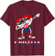 Dabbing Heart Croatian Flag Hrvatska Croatian Roots Croatia T-Shirt - T-Shirt | Maroon