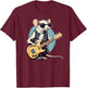 Funny Punk Rocker Rat with electric Guitar Costume T-Shirt - T-Shirt | Maroon