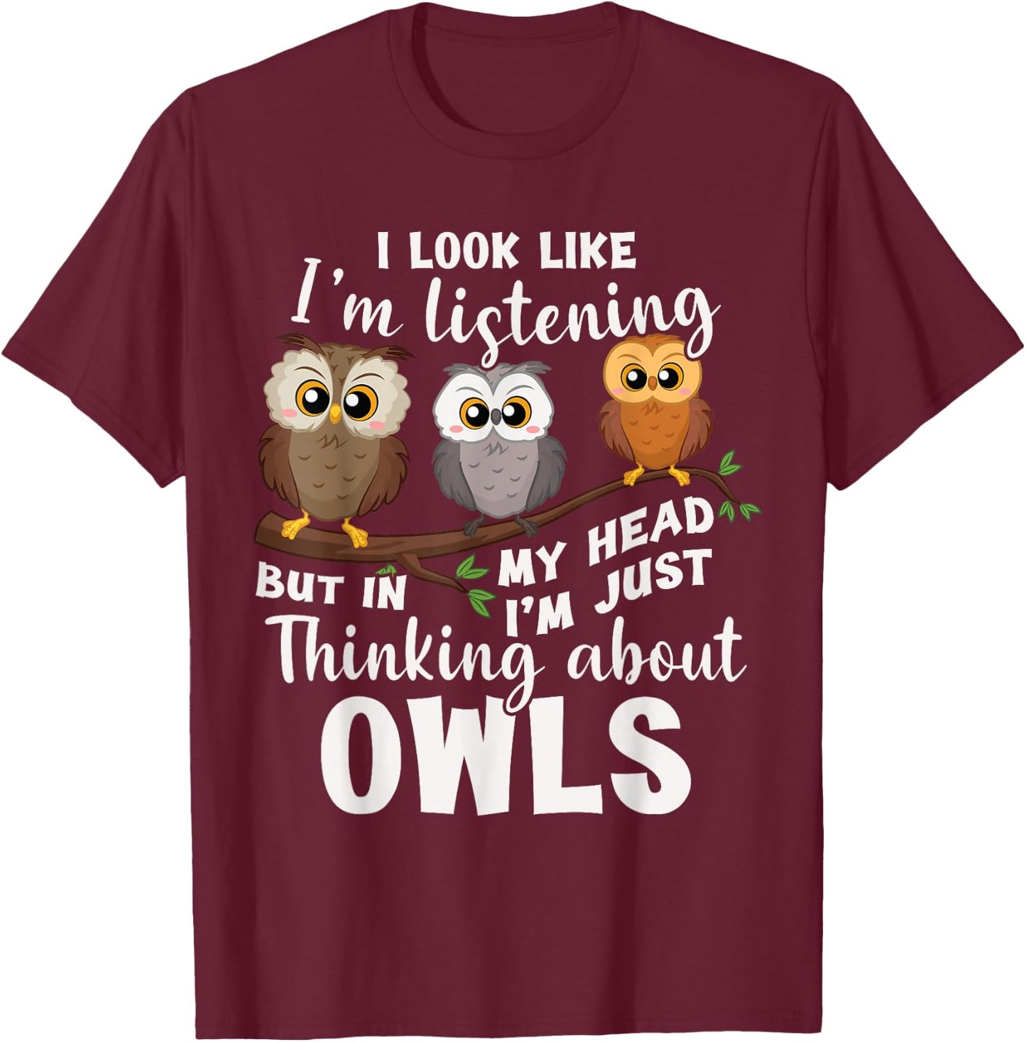 Cute Owl Costume For Kids | Owl T-Shirt - T-Shirt | Maroon