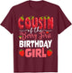 Cousin of The Berry First Birthday of Girl Strawberry Cuz T-Shirt - T-Shirt | Maroon
