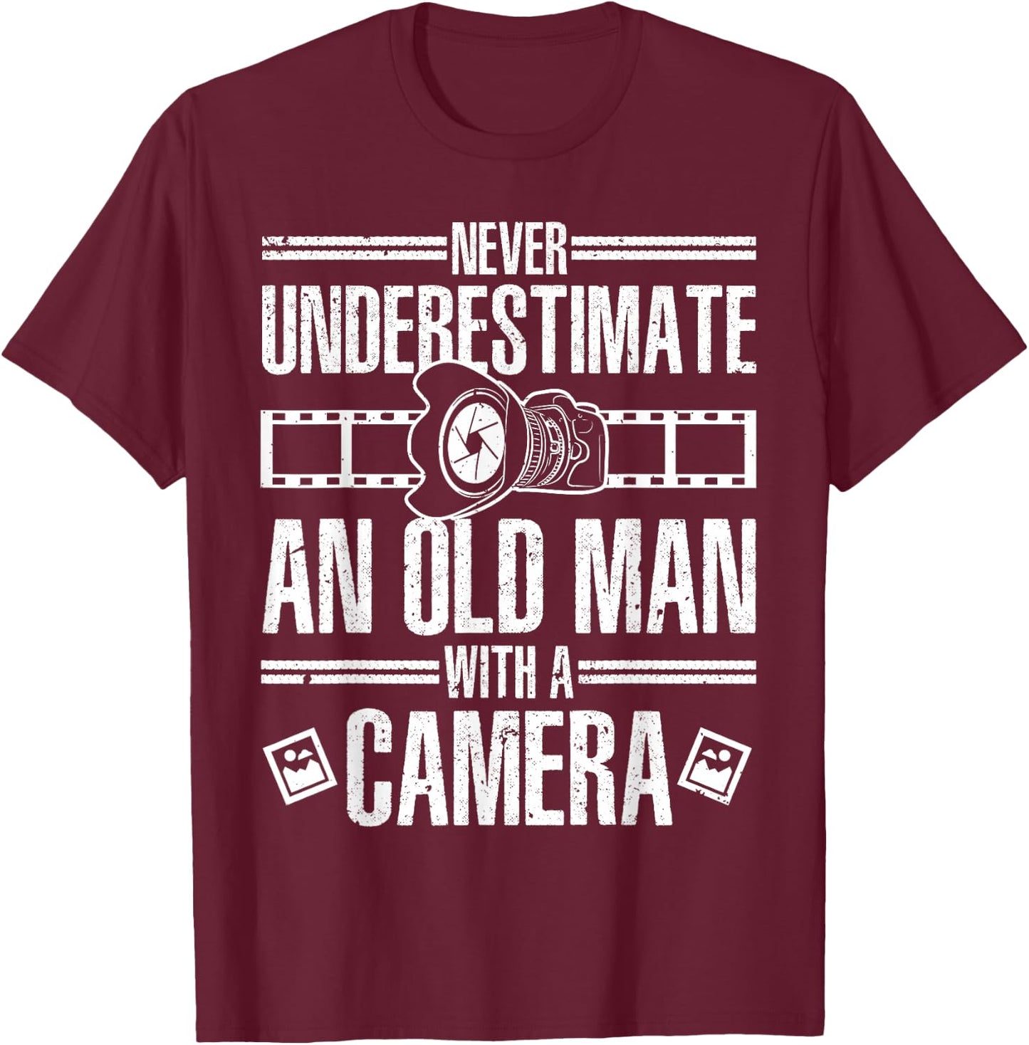 Cool Photography Grandpa Photographer Camera Lover T-Shirt - T-Shirt | Maroon