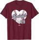 Baseball Heart Cal Raleigh Seattle MLBPA T-Shirt - T-Shirt | Maroon