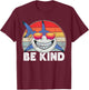 Be Kind Unity Day Orange Shark Kindness Anti Bullying Kids T-Shirt - T-Shirt | Maroon