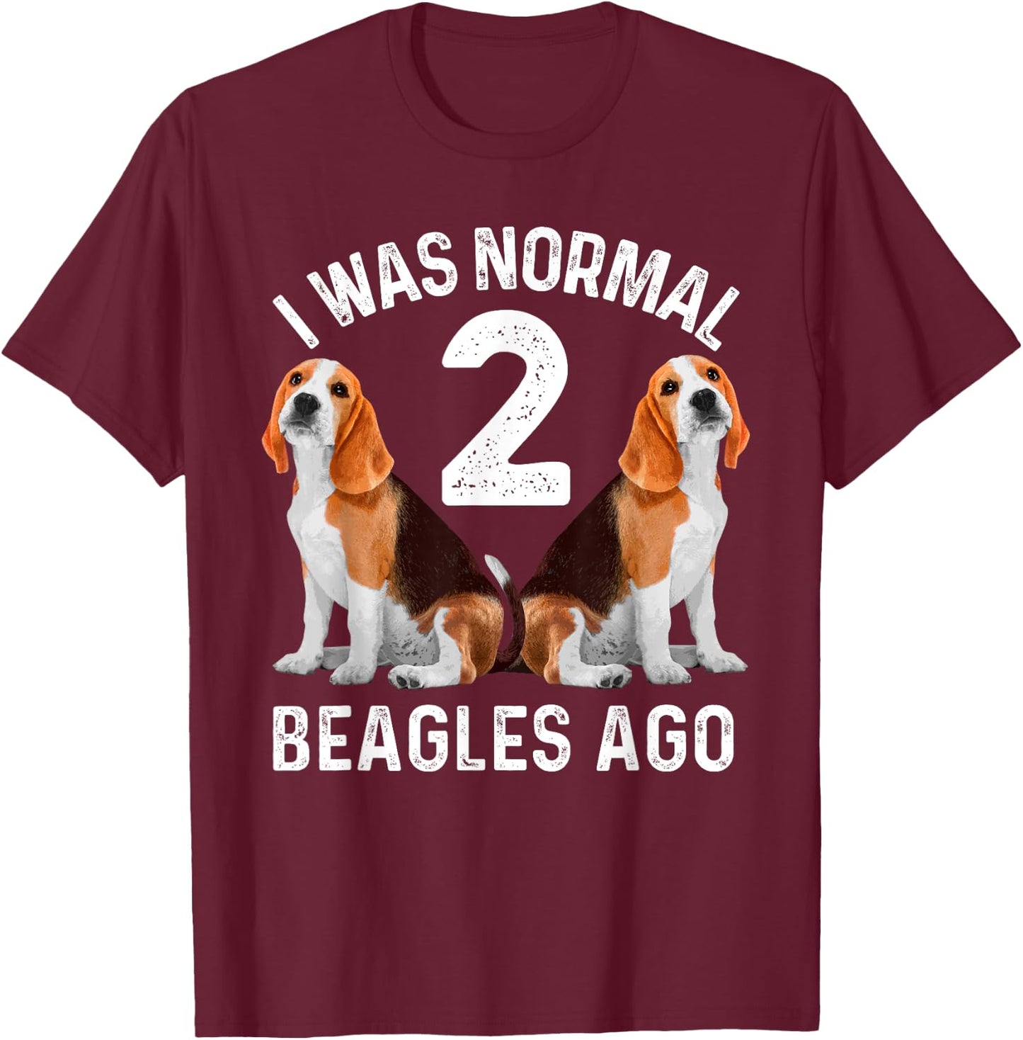 Funny Beagle Dog Art Women Boys Girls Beagle Lovers T-Shirt - T-Shirt | Maroon