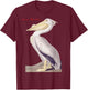Audubon American White Pelican Birds Education Nature T-Shirt - T-Shirt | Maroon