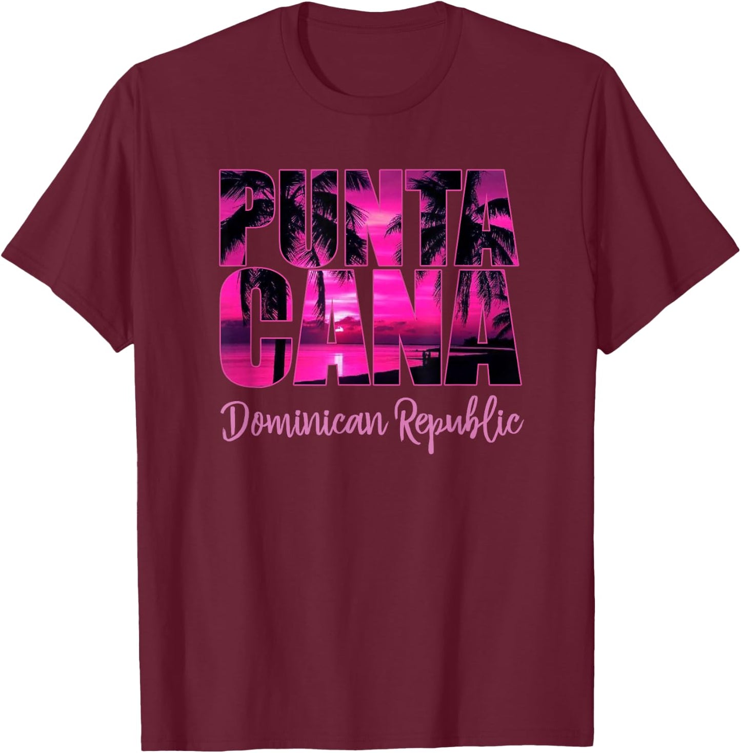 Punta Cana Vacation Souvenir T-Shirt - T-Shirt | Maroon