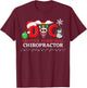 Santa's Personal Chiropractor Clinic Christmas Design T-Shirt - T-Shirt | Maroon