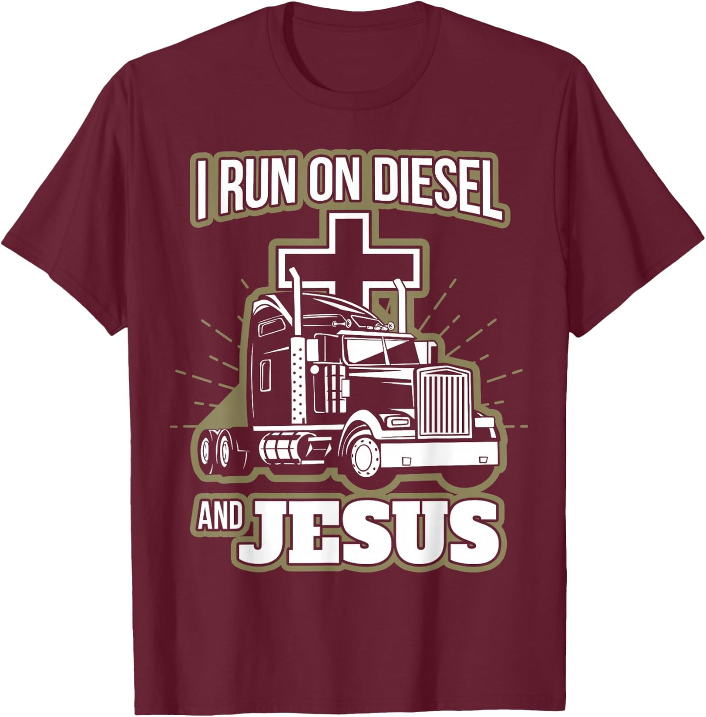Jesus Truck Driver Christian Trucker T-Shirt - T-Shirt | Maroon