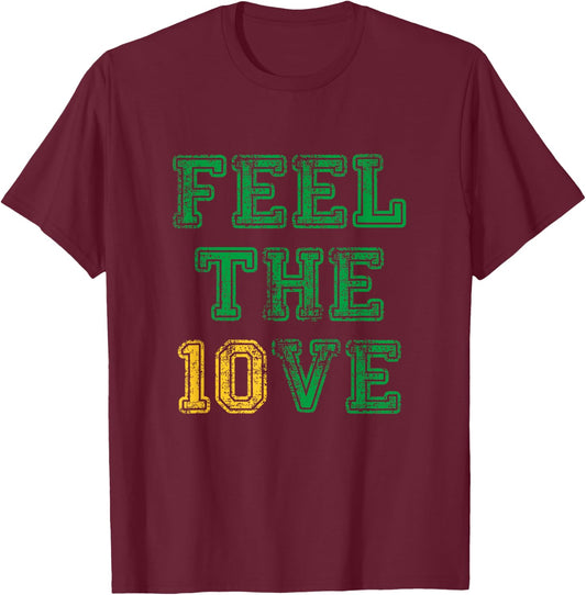 Feel The Love American Football Jordan Quarterback Retro T-Shirt - T-Shirt | Maroon