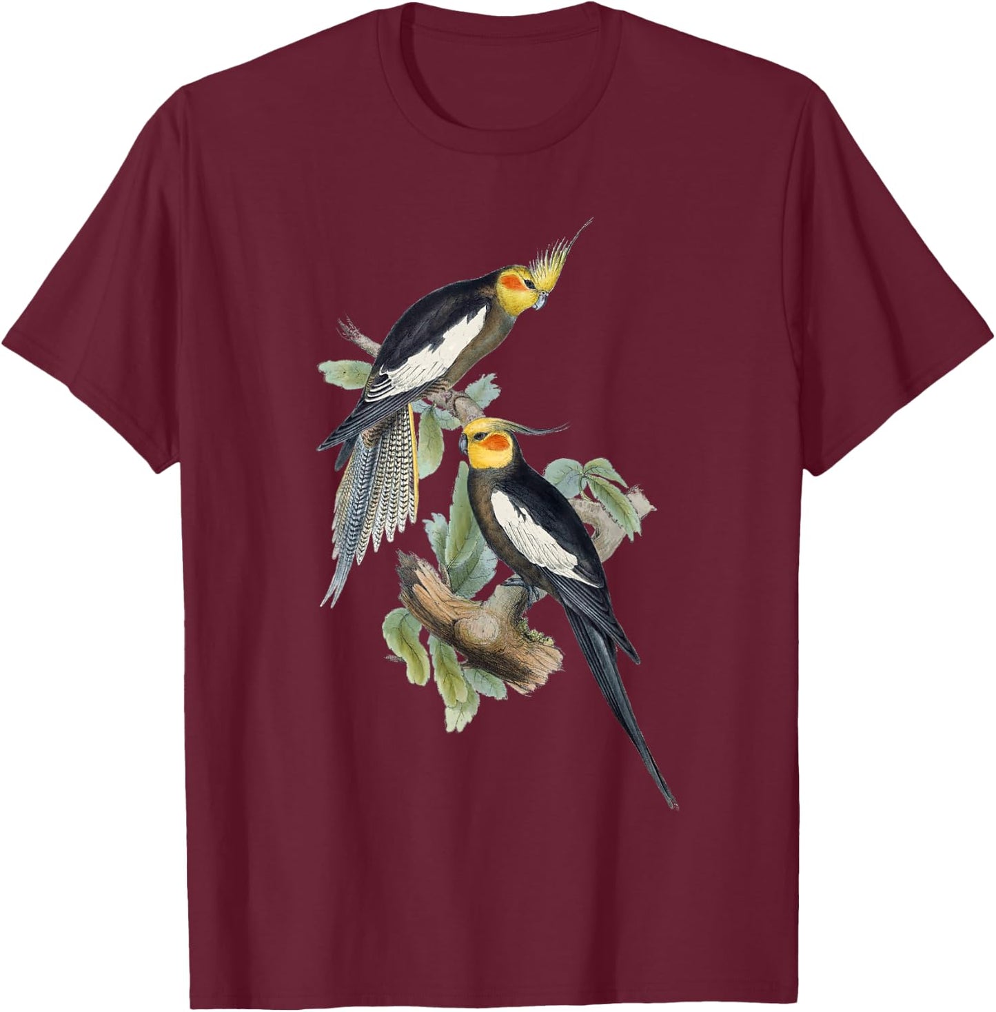 Love Cockatiel Women Parrot for pet Bird Lovers Cockatiel T-Shirt - T-Shirt | Maroon