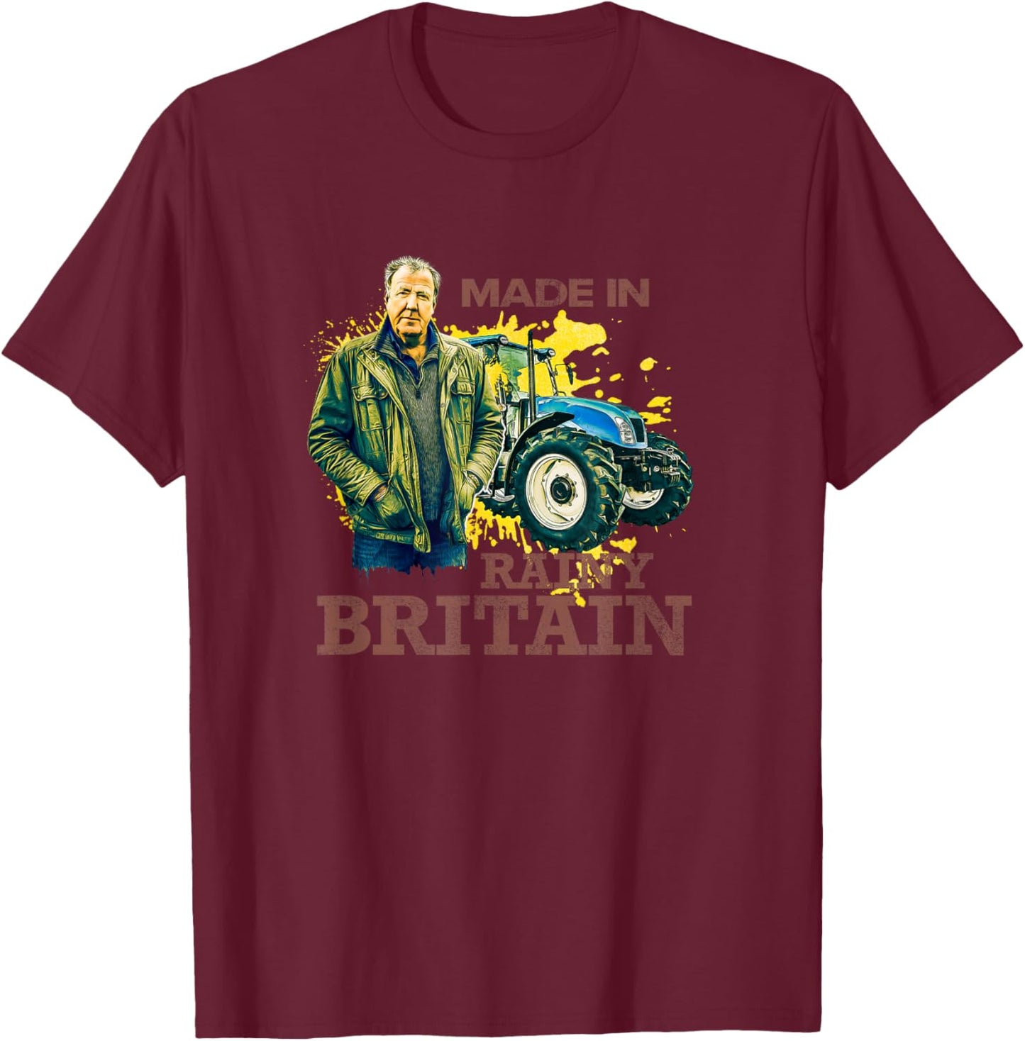 Clarkson's Farm - Made in Rainy Britain T-Shirt - T-Shirt | Maroon