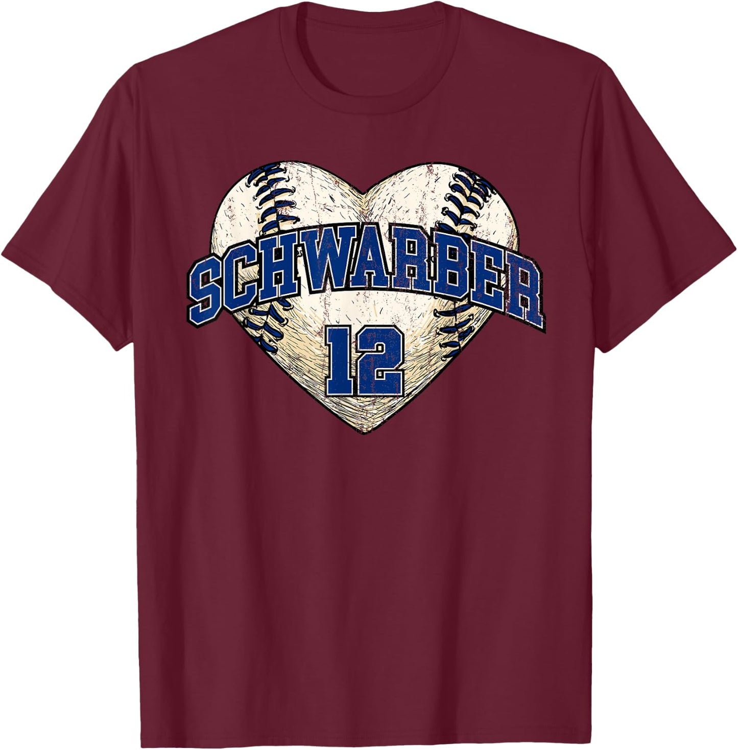 Baseball Heart Gameday Kyle Schwarber Philadelphia MLBPA T-Shirt - T-Shirt | Maroon