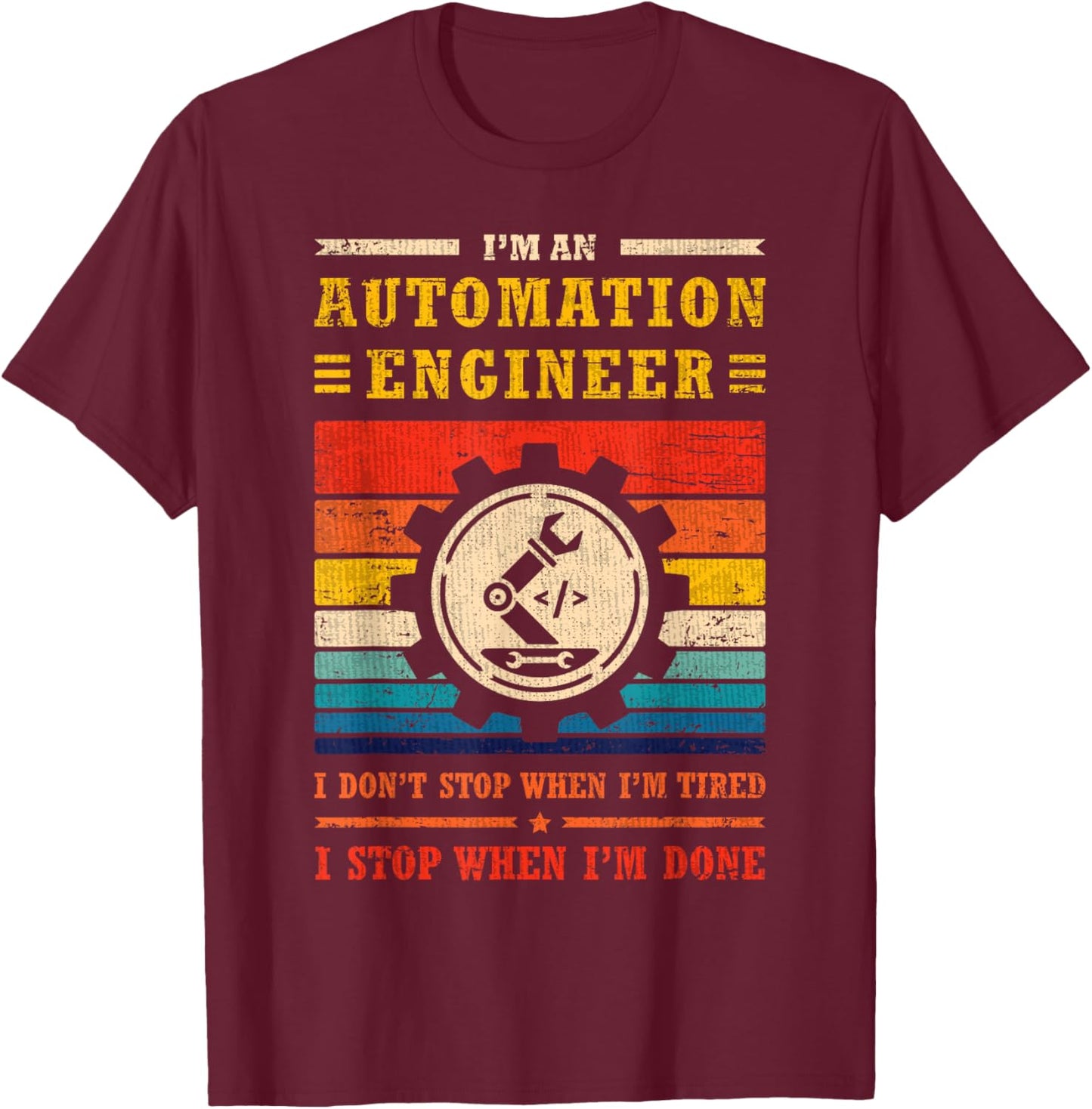 Controls Engineer HMI PLC Programmer PLC Automation Engineer T-Shirt - T-Shirt | Maroon