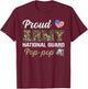 Proud Army National Guard Pop-pop Military Pride Costume T-Shirt - T-Shirt | Maroon