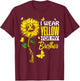I Wear Yellow For Brother Sarcoma Cancer Awareness Support T-Shirt - T-Shirt | Maroon