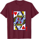 Queen of Hearts Feminist Shirt Playing Cards T-Shirt - T-Shirt | Maroon