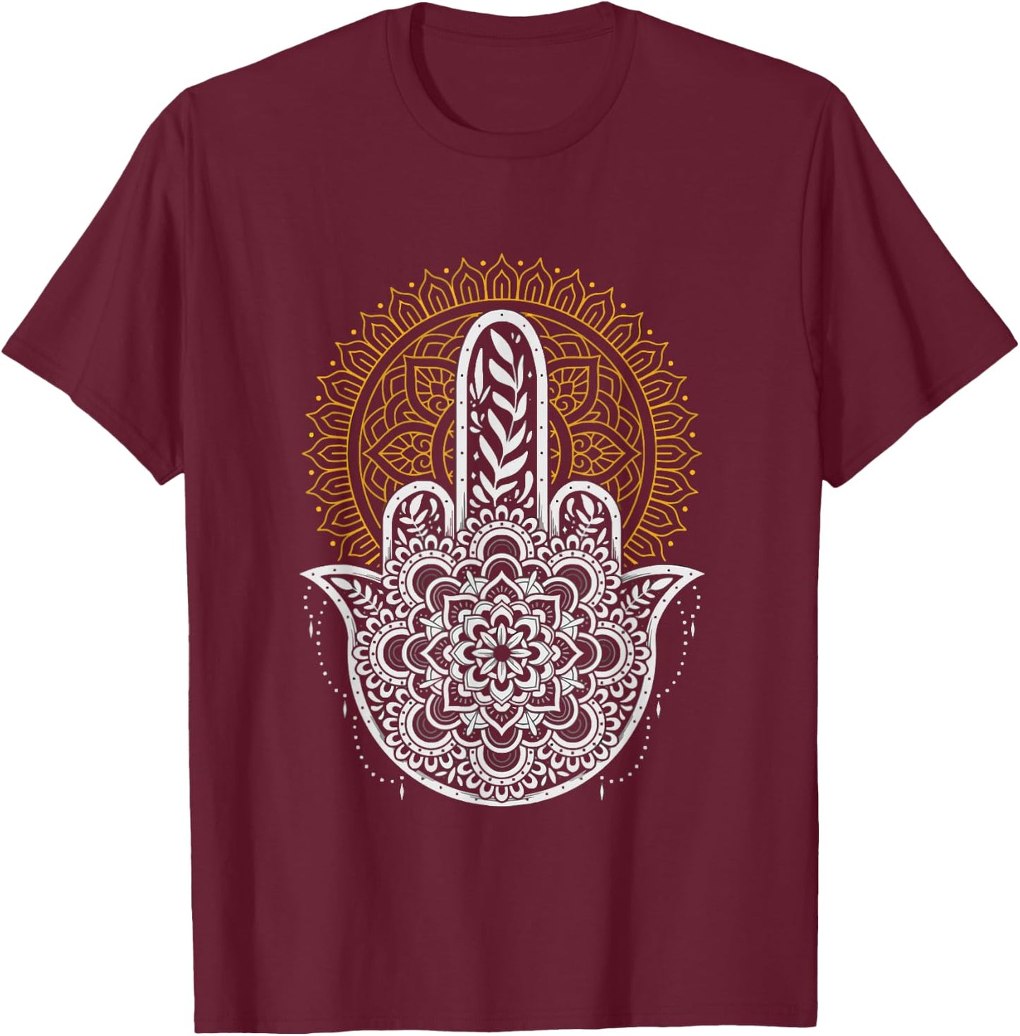 Funny zero namaste given fucks T-Shirt - T-Shirt | Maroon