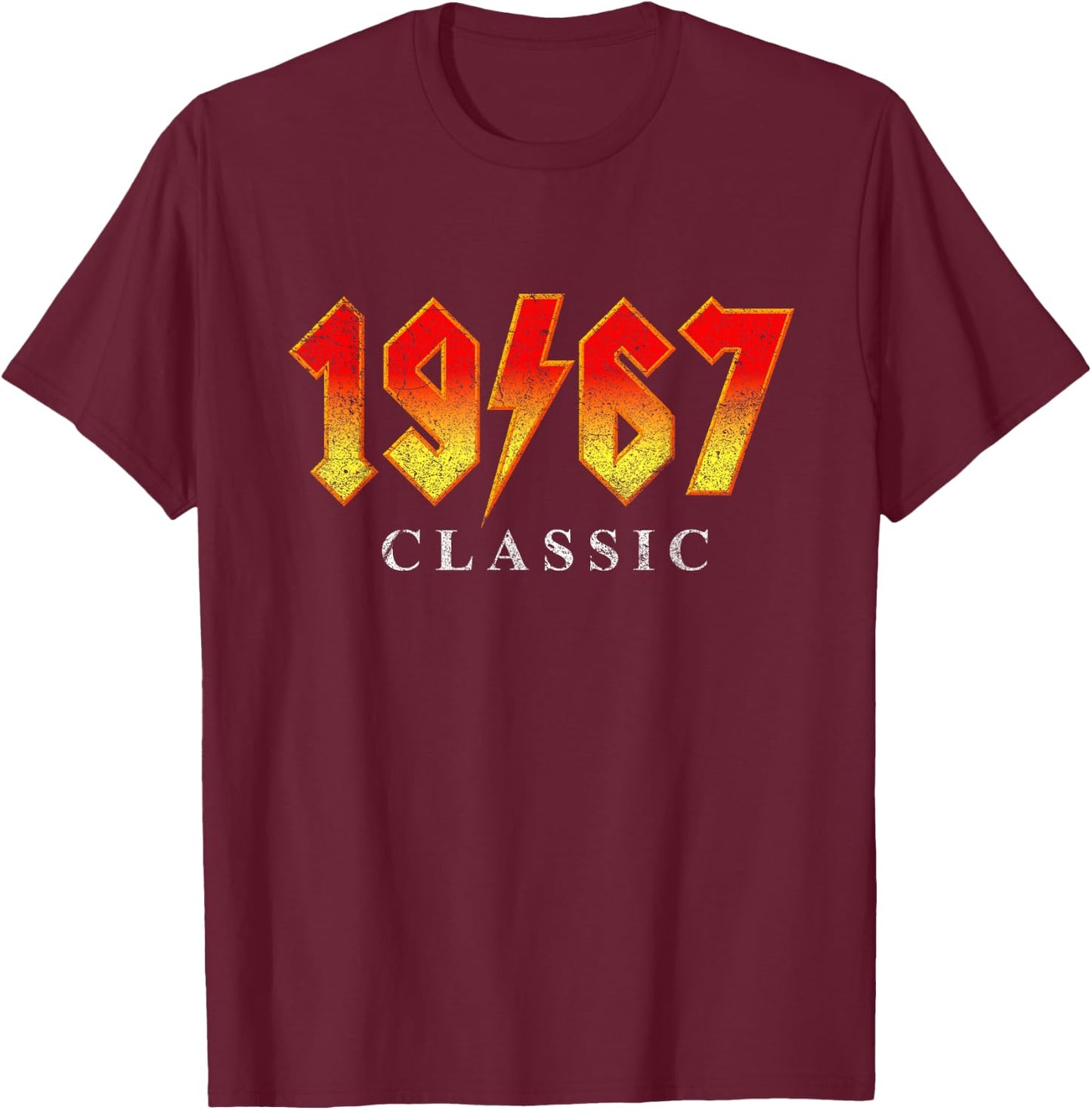 1967 Classic Vintage Rock Band Concert style Birthday T-Shirt - T-Shirt | Maroon