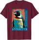 Antarctica Funny Penguin Apparel and Decor Cute Cool Penguin Antarctic Research Souvenir - -Adults - Black - Short Sleeve - Classic Fit - Small T-Shirt - T-Shirt | Maroon