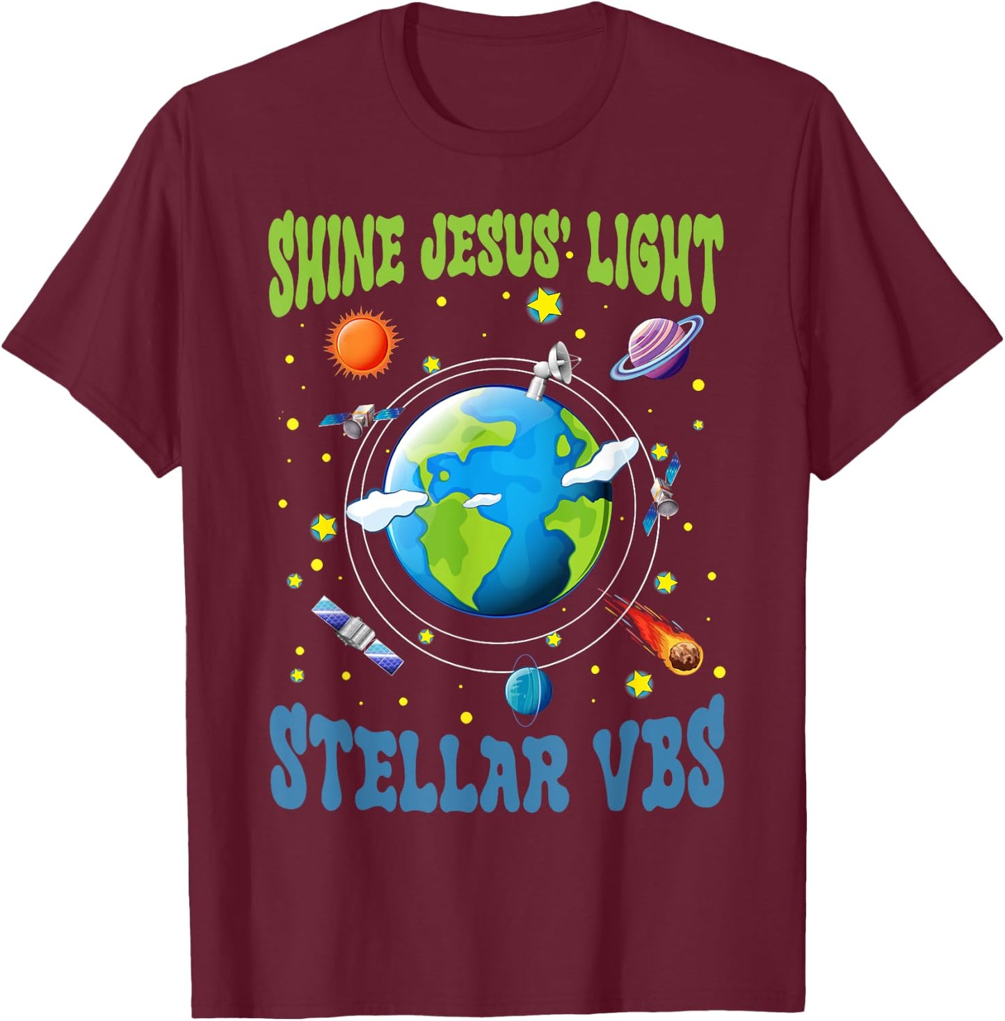 Stellar VBS 2023 Stellar Vacation Bible School T-Shirt - T-Shirt | Maroon