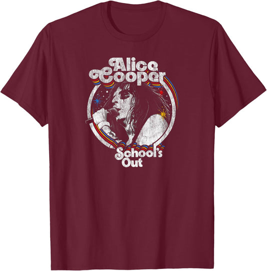Alice Cooper - School's Out Vintage T-Shirt - T-Shirt | Maroon