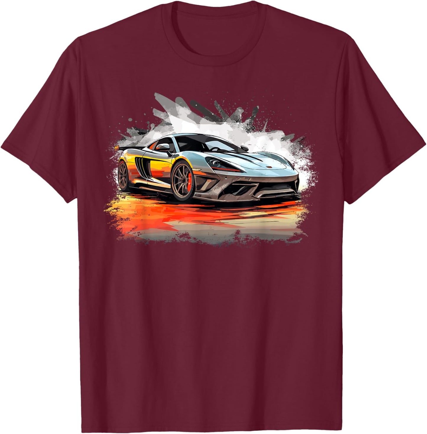Supercar Exotic Sports Car Concept Hypercar Vintage Graphic T-Shirt - T-Shirt | Maroon