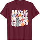 Aussie Doodle Mom Dog Design T-Shirt - T-Shirt | Maroon