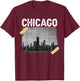 Illinois Chicago Skyline Chi Town T-Shirt - T-Shirt | Maroon