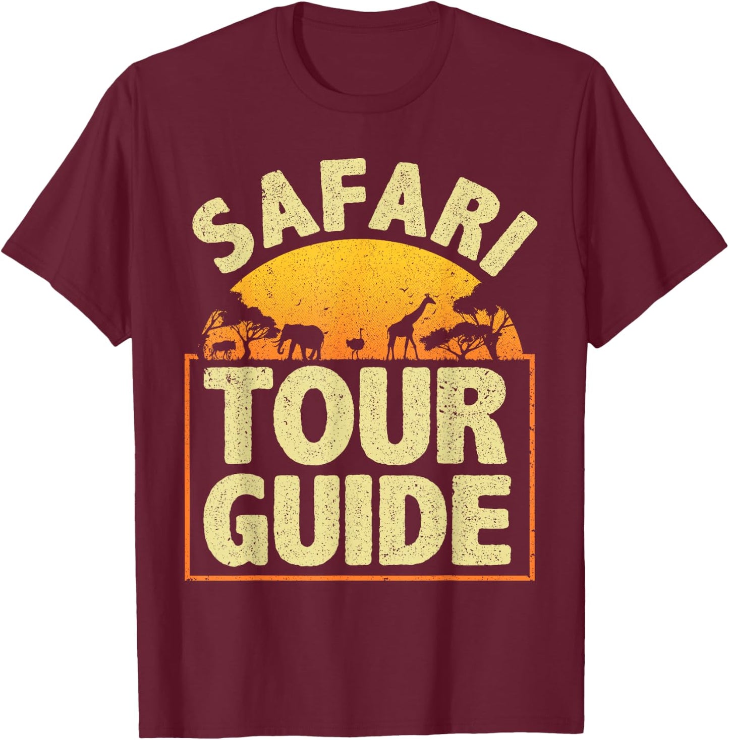 Funny Safari Guide Art Women Kids Zoo Safari Costume T-Shirt - T-Shirt | Maroon