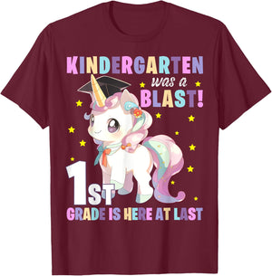 Kindergarten Graduation Unicorn Kindergarten Graduate Girls T-Shirt - T-Shirt | Maroon