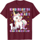 Kindergarten Graduation Unicorn Kindergarten Graduate Girls T-Shirt - T-Shirt | Maroon
