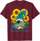 Cure Ovarian Cancer Awareness Day Fighter Gnome Teal Ribbon T-Shirt - T-Shirt | Maroon