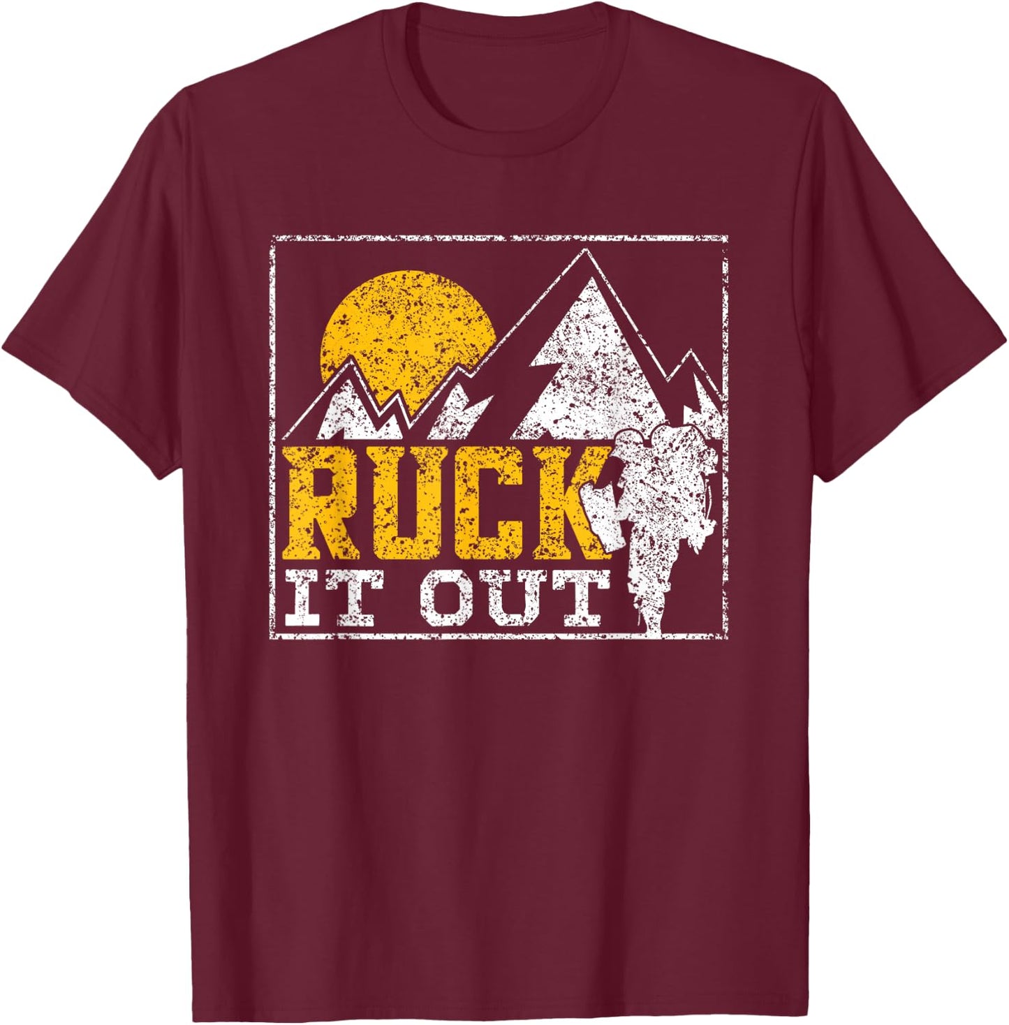 Ruck It Out Backpack Workout Backpack T-Shirt - T-Shirt | Maroon