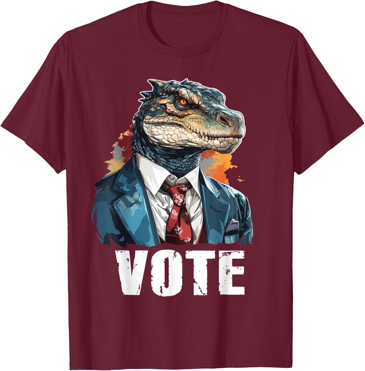 Vote - Funny Reptilian For President Election Voting Lizard T-Shirt - T-Shirt | Maroon