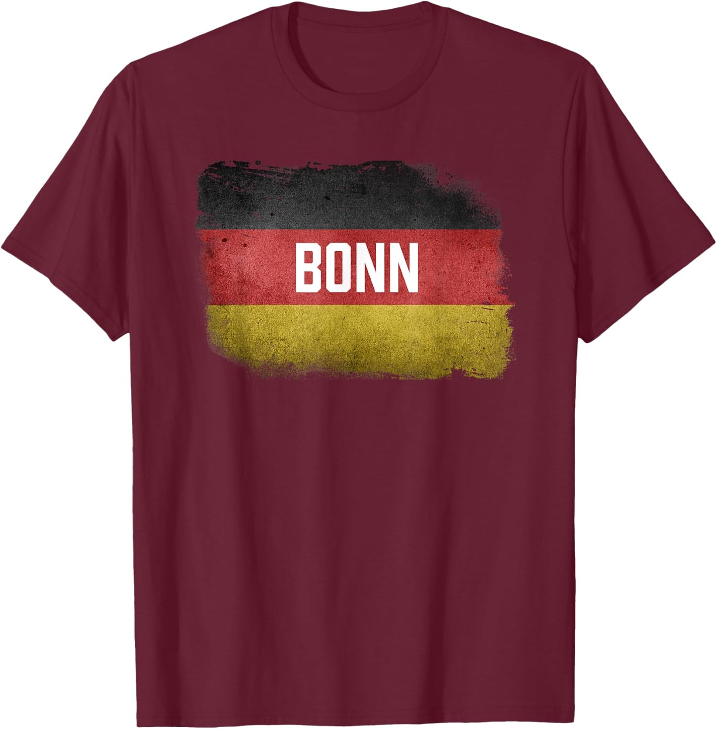 Bonn | Germany German Flag Vintage Souvenir T-Shirt - T-Shirt | Maroon