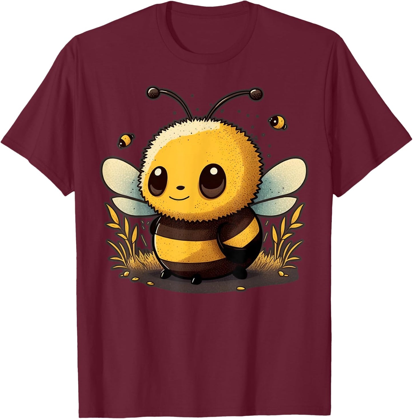Cute Bee Lover Animal on Bee T-Shirt - T-Shirt | Maroon