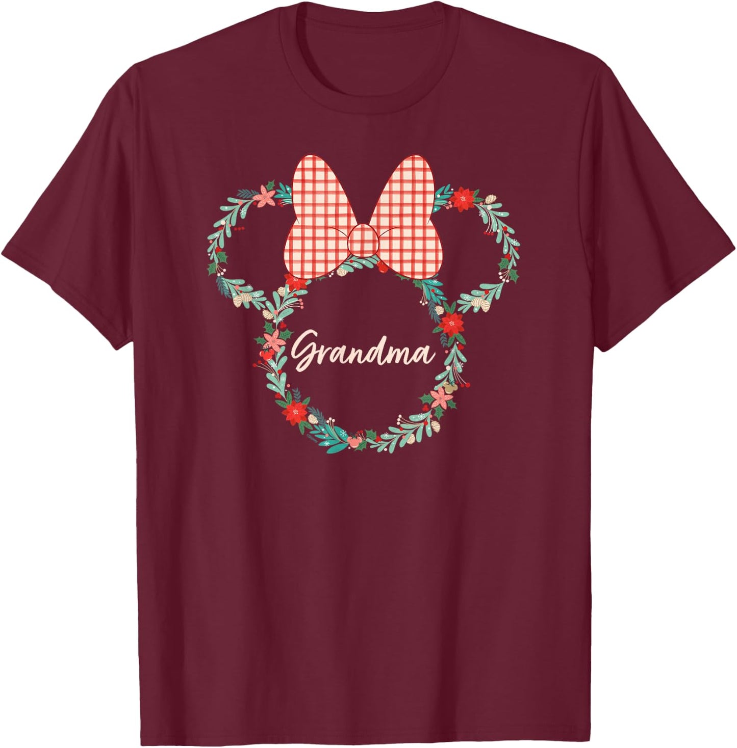 Disney Minnie Mouse Christmas Family Vacation Trip Grandma T-Shirt - T-Shirt | Maroon