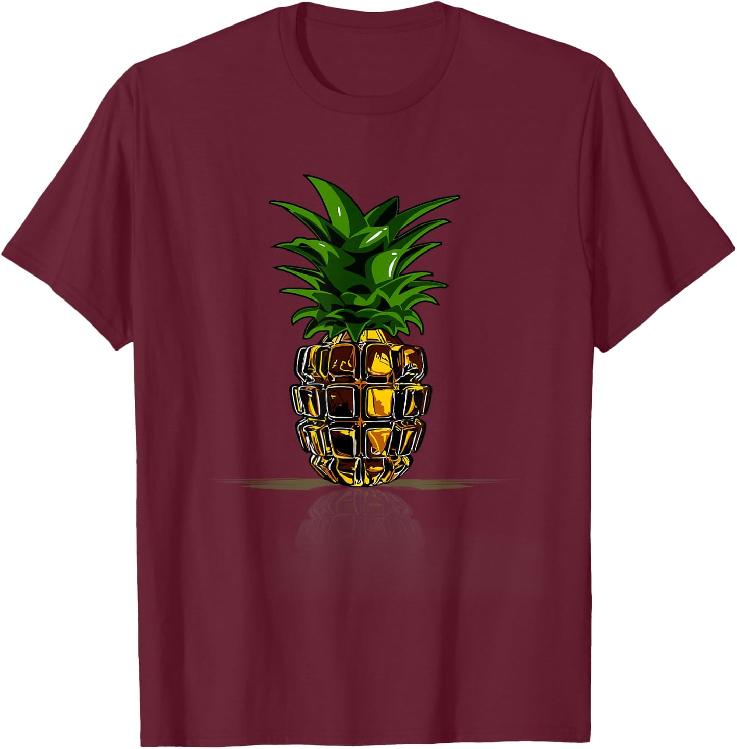 Cute Pineapple Hand Grenade Halloween Costume Military T-Shirt - T-Shirt | Maroon